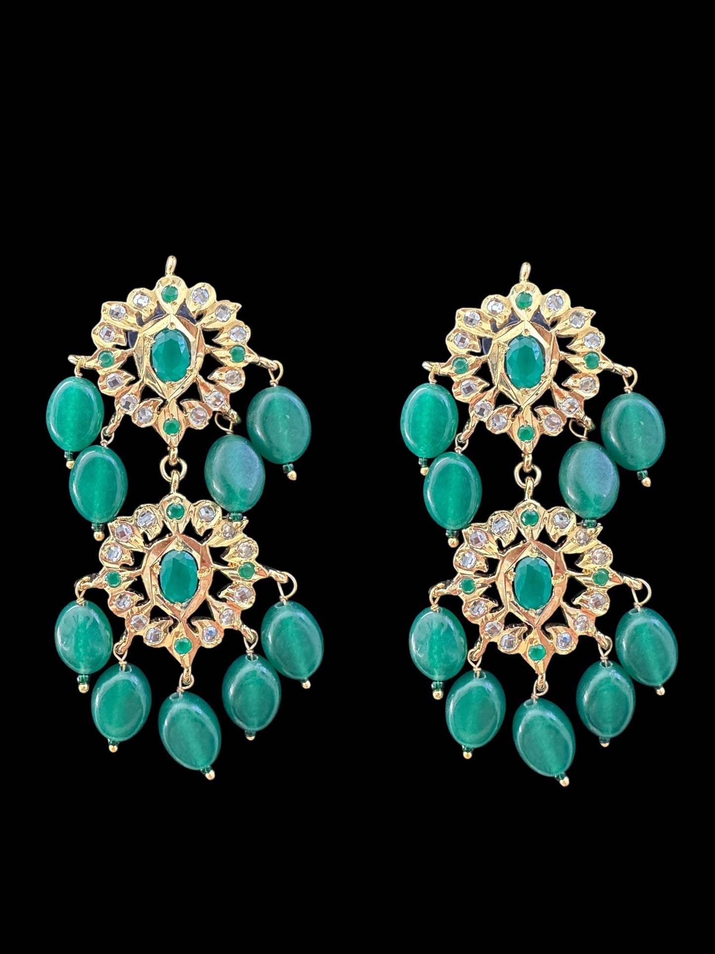 PS490 Neelam freshwater pearl pendant set - Green ( READY TO SHIP )