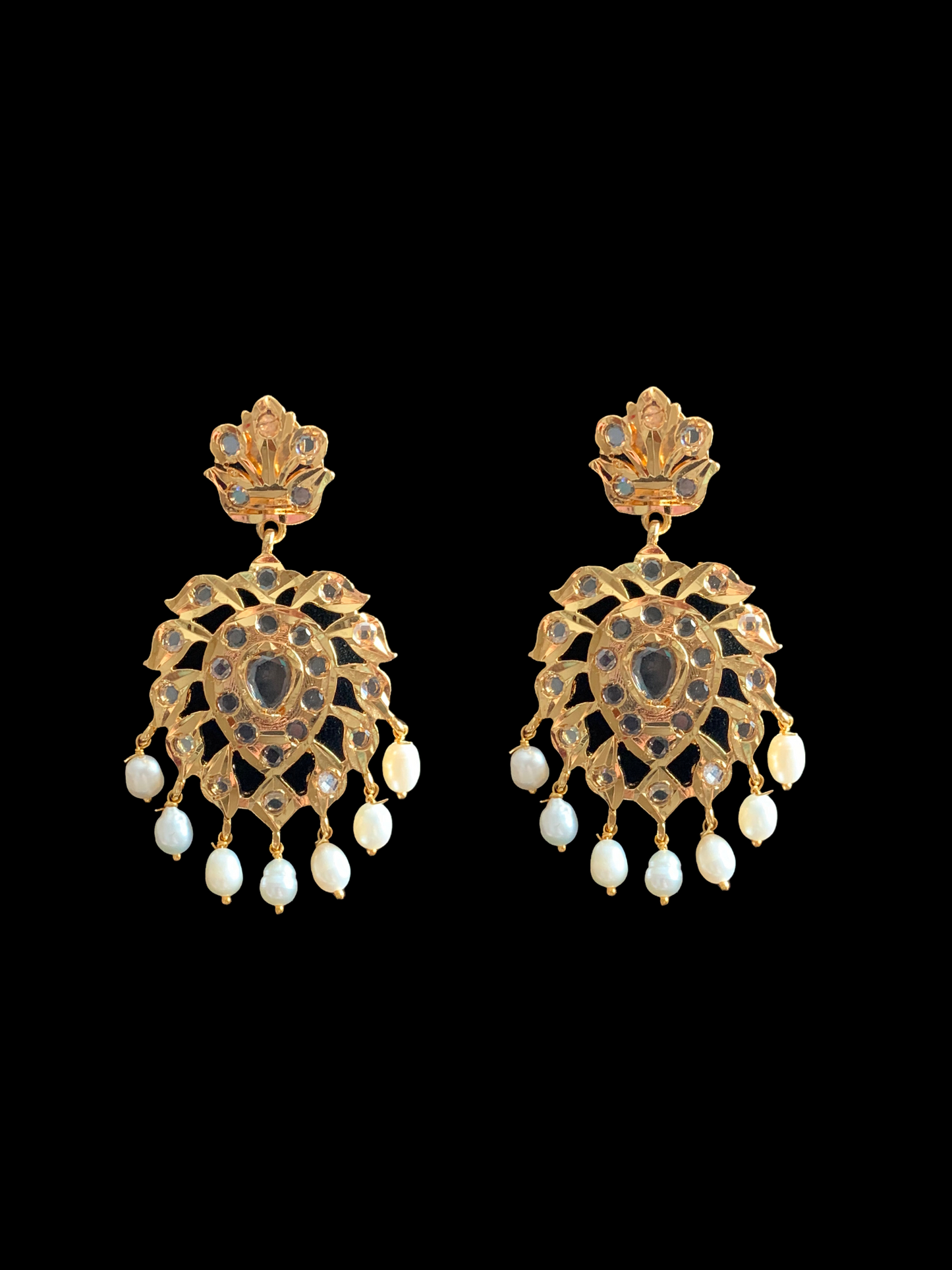 PS345 Alvira pan necklace set in fresh water pearls (READY TO SHIP )