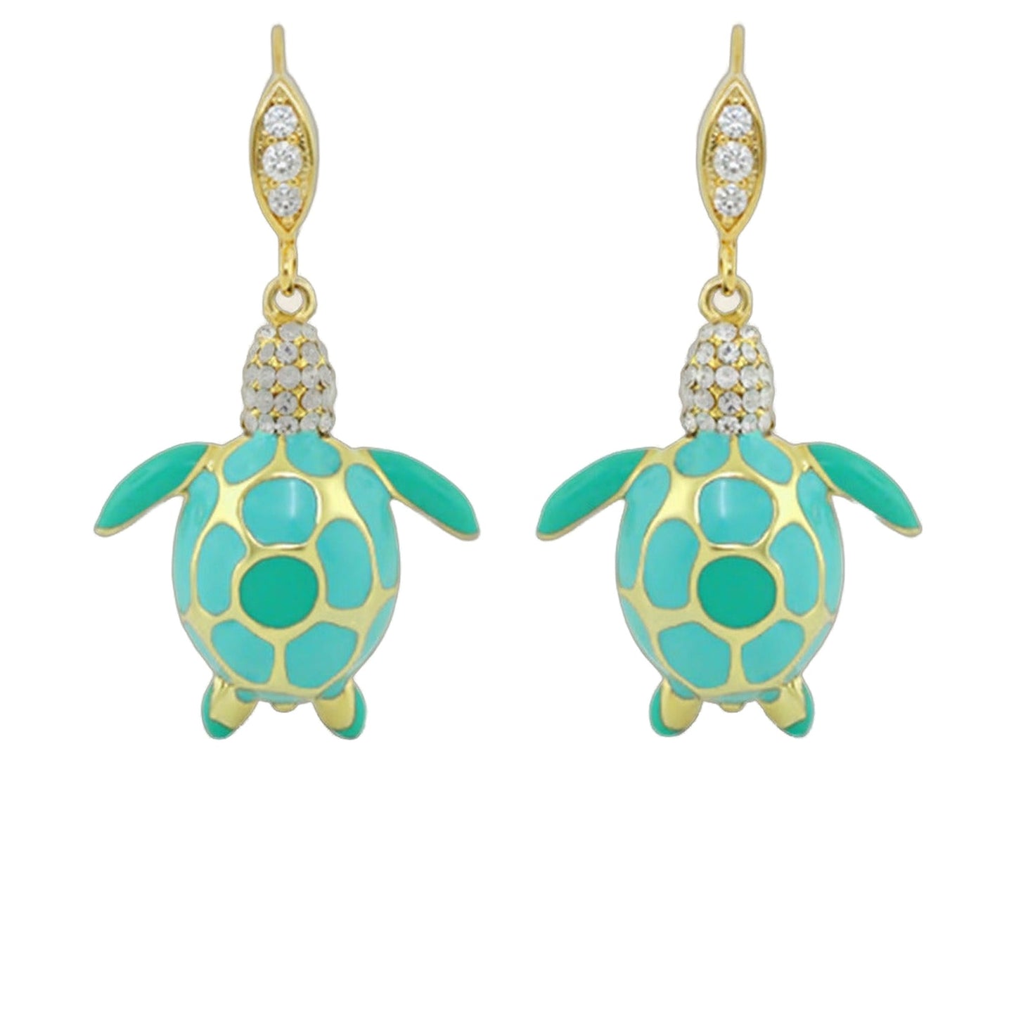 18K Gold Sea Turtle Earrings