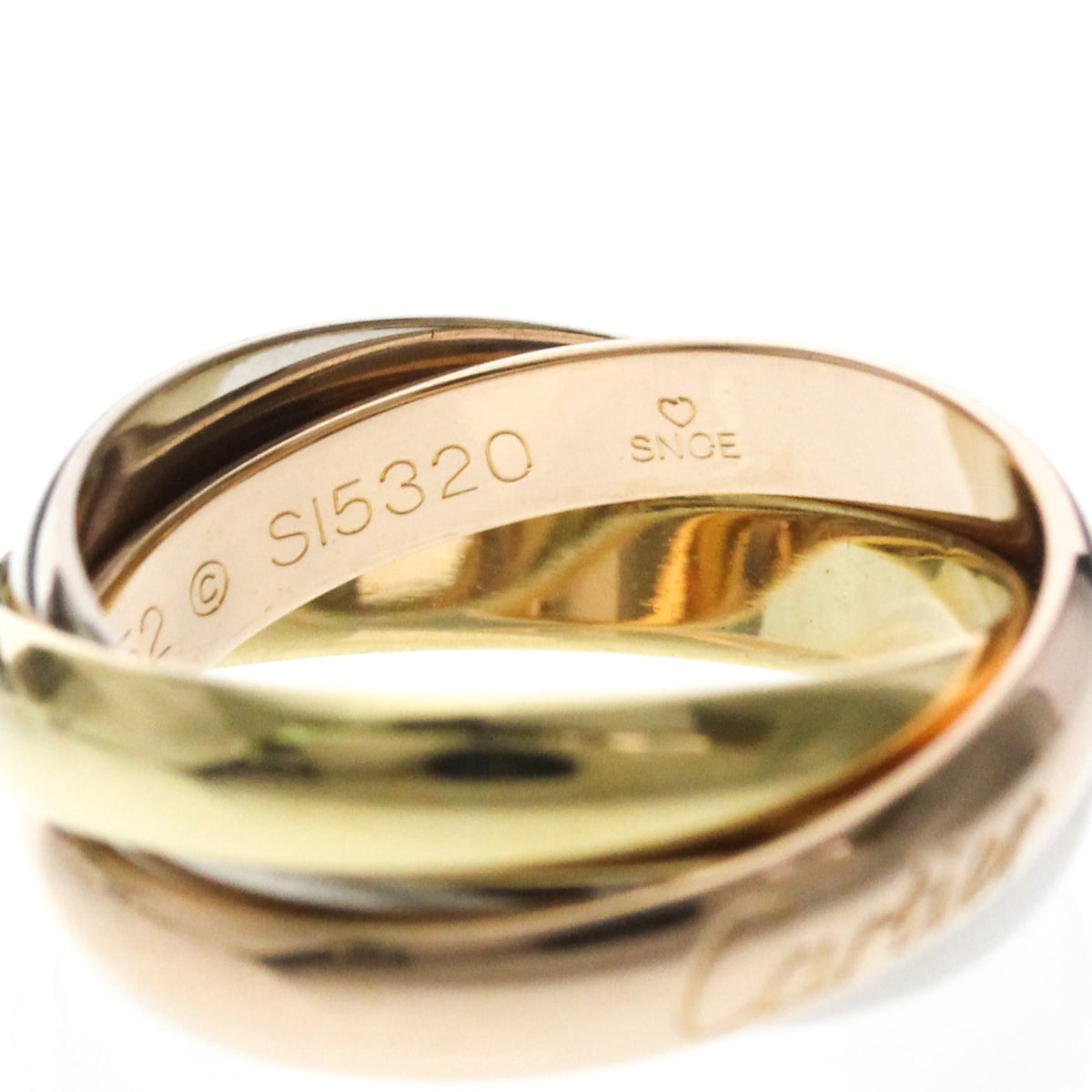 PRE-OWNED Cartier Trinity · Three Gold Size 6