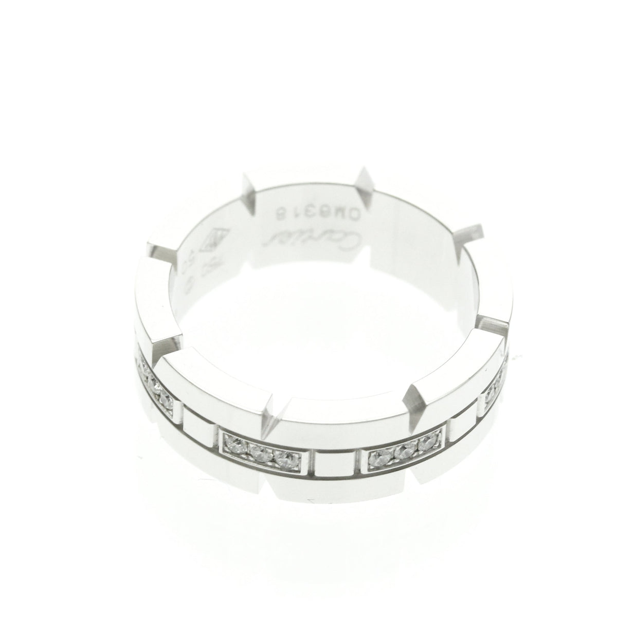 PRE-OWNED Cartier Tank Française · 18K White Gold · Diamond Size 5.25