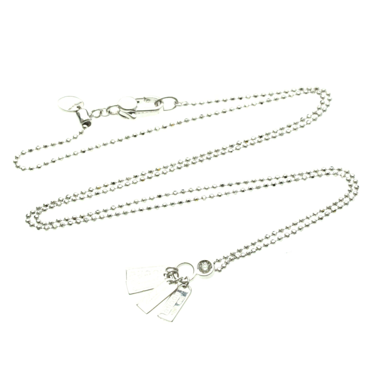 PRE-OWNED Gucci Diamond Tag · 18K White Gold