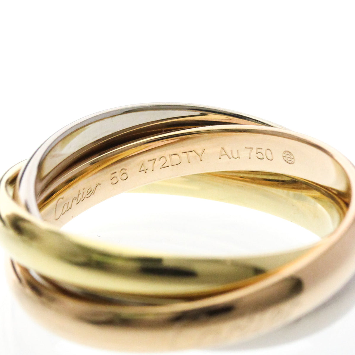 PRE-OWNED Cartier Trinity · Three Gold Size 7.5