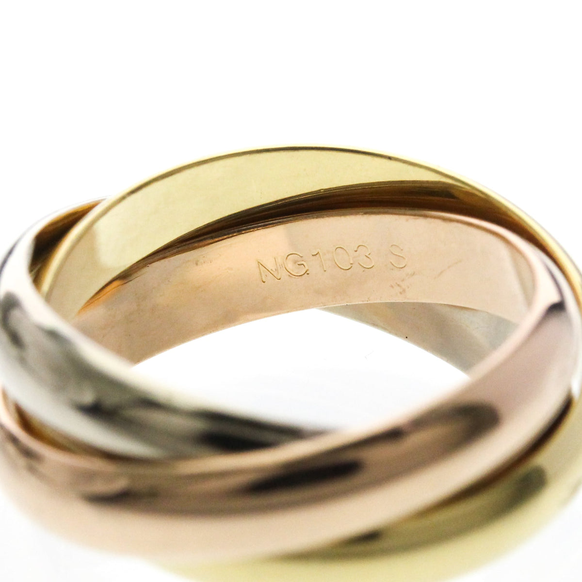 PRE-OWNED Cartier Trinity · Tri-Gold Size 7.5