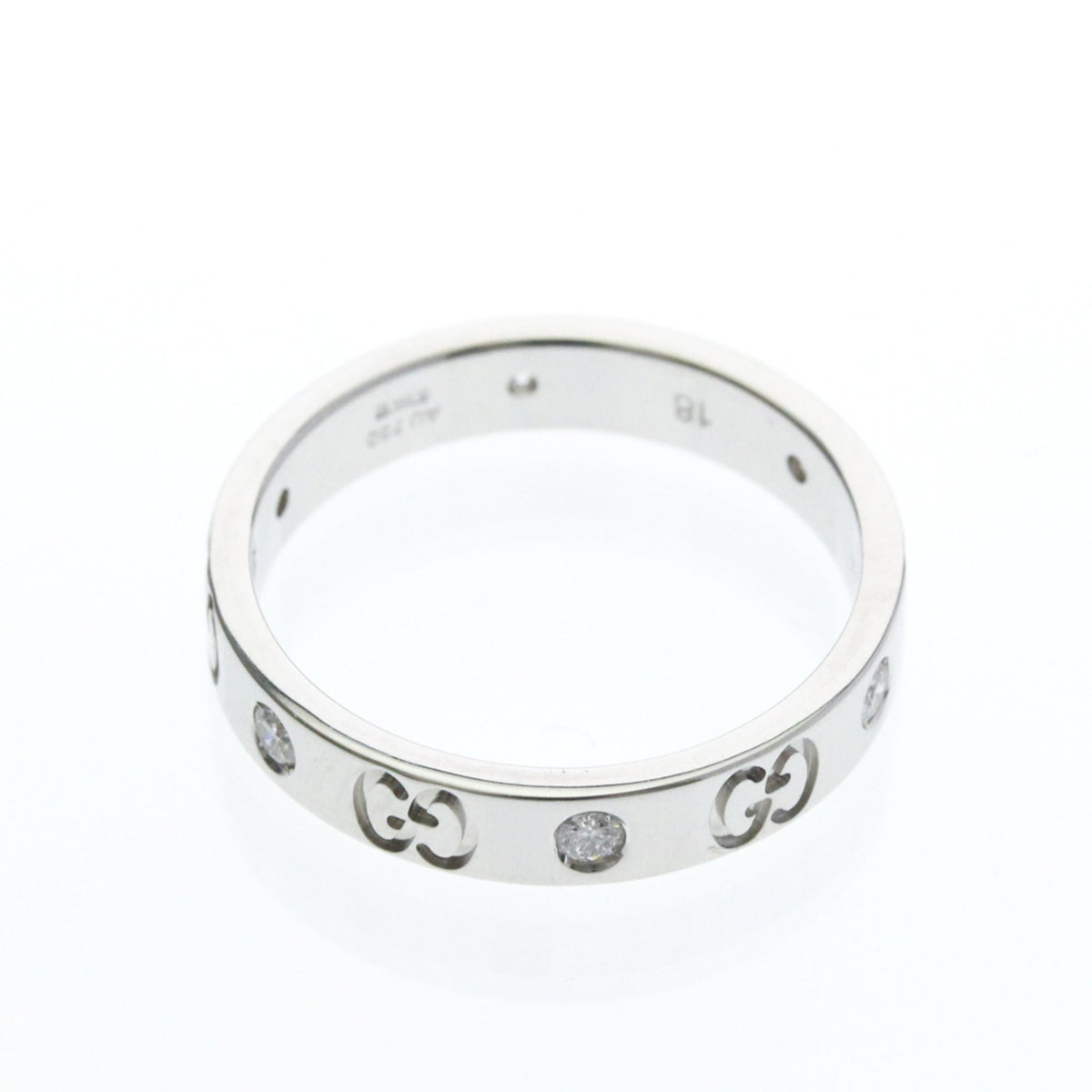 PRE-OWNED Gucci Icon · Diamond · 18K Yellow Gold Size 8