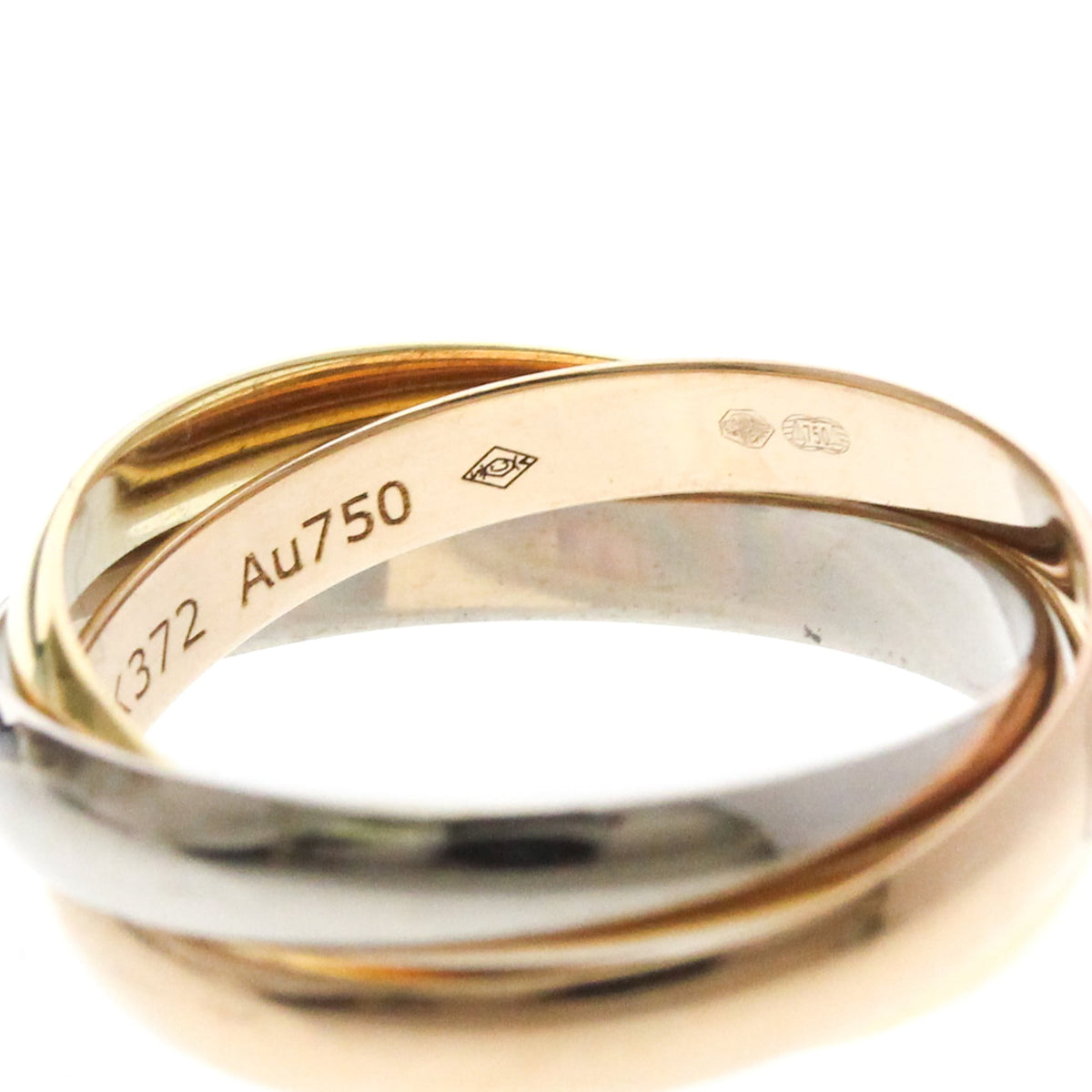 PRE-OWNED Cartier Trinity · Tri-Gold Size 5.25