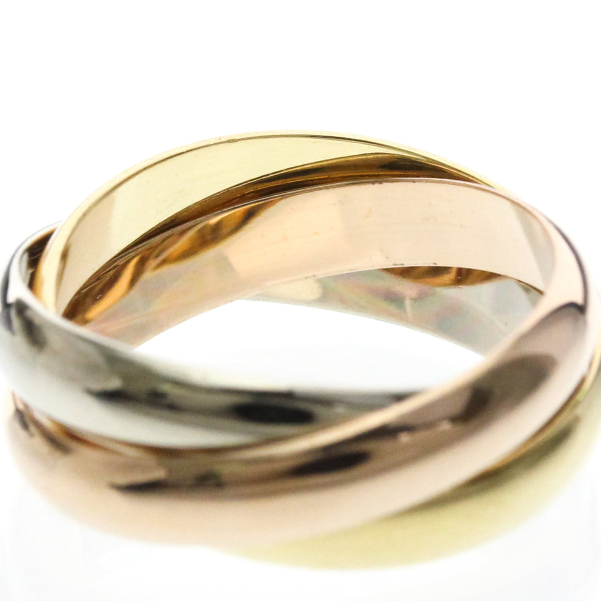 PRE-OWNED Cartier Trinity · Tri-Gold Size 6