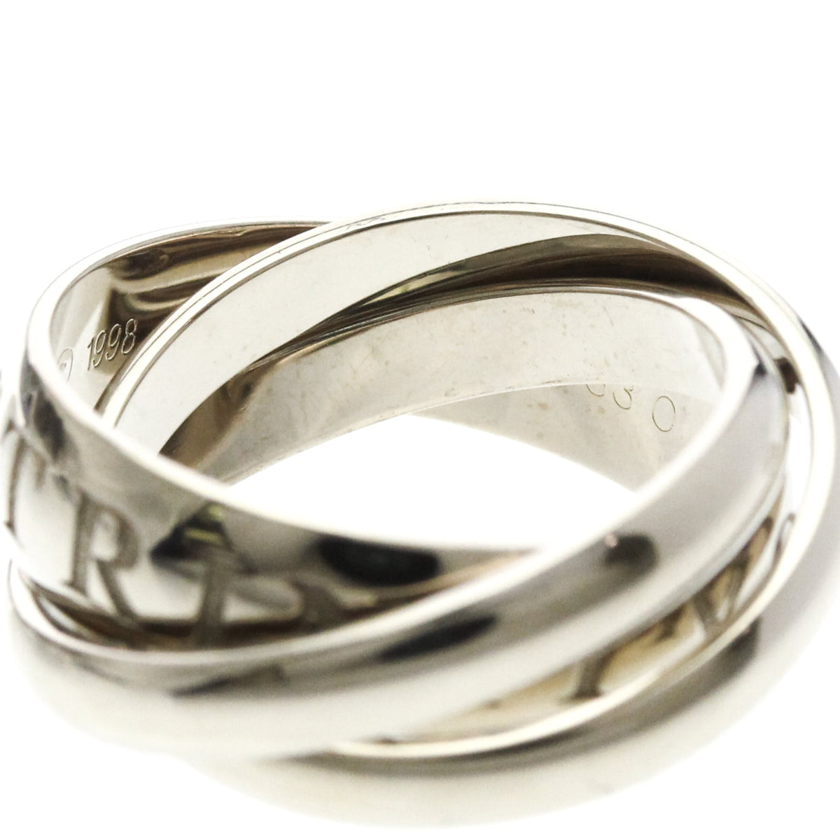 PRE-OWNED Cartier Trinity · Christmas Edition · 18K White Size 5.75