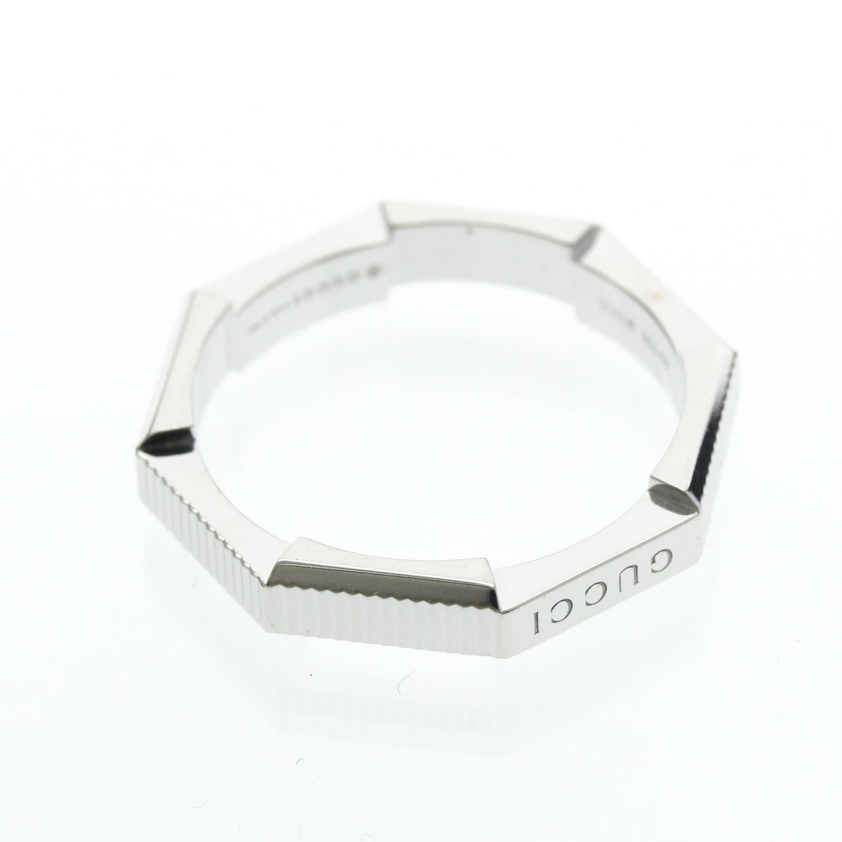 PRE-OWNED Gucci Link to Love · 18K White Gold Size 8.25