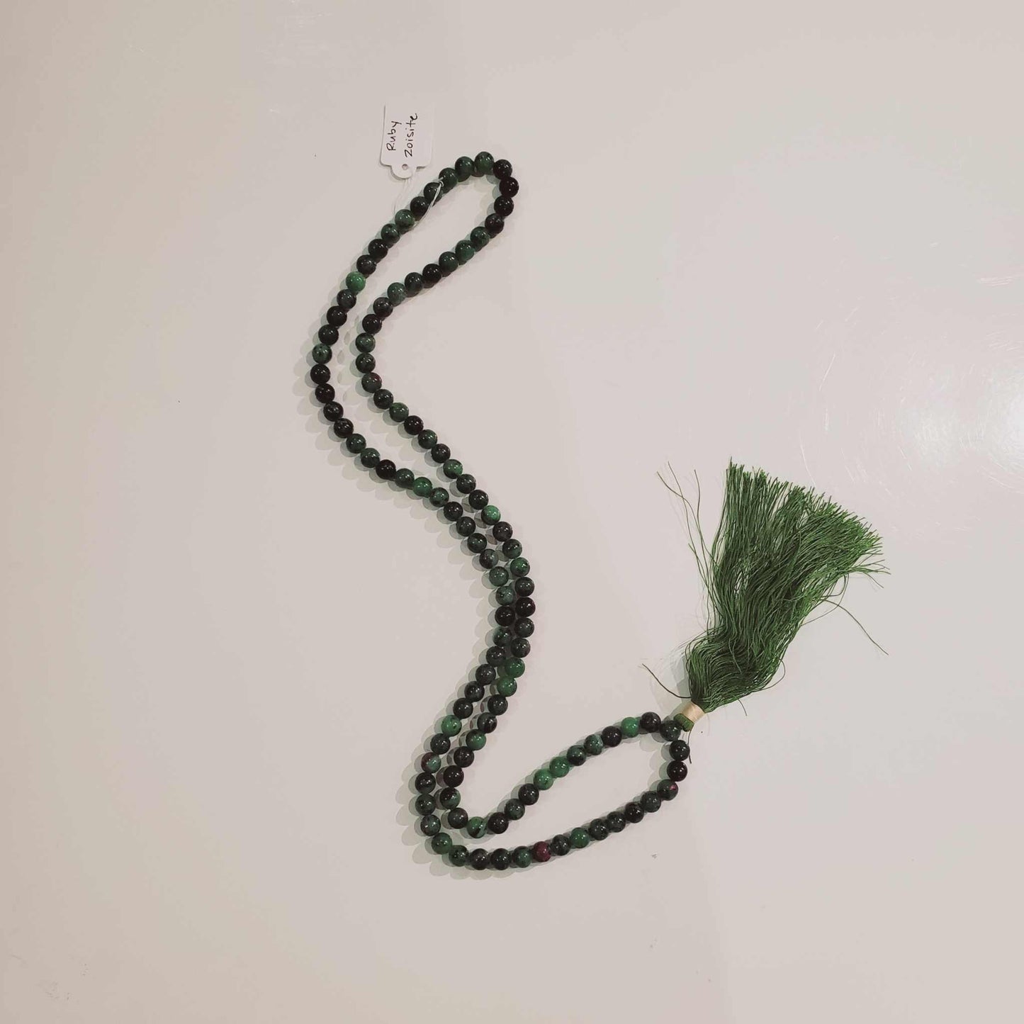 Ruby Zoisite Mala - Crafted for Spiritual Connection