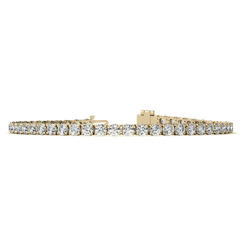 8.5 CTW Lab Grown Diamond Tennis Bracelet in 14kt White/Yellow Gold (G/VS) AGI Certified