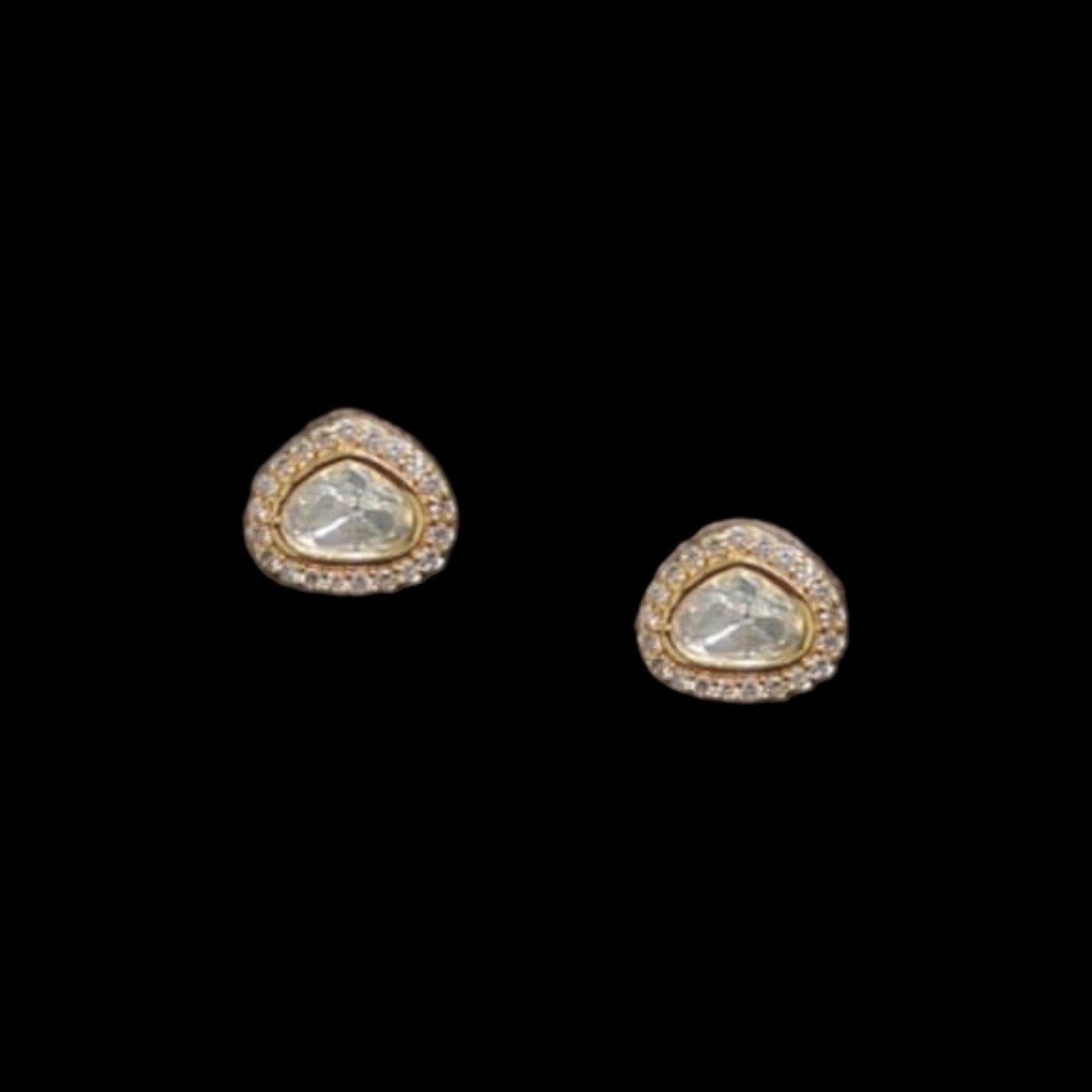PS476 Polki gold plated pendant set ( READY TO SHIP )