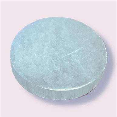 3" Selenite Charging Coaster - Disk