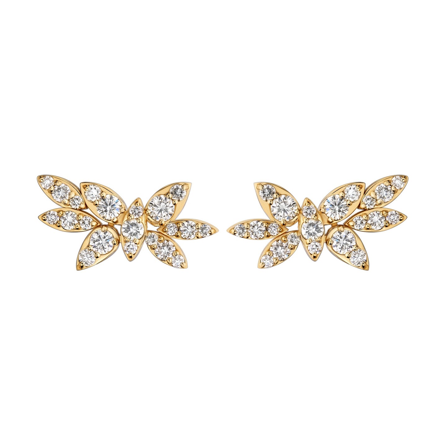 Marquise Illusion Floral Cluster Earrings