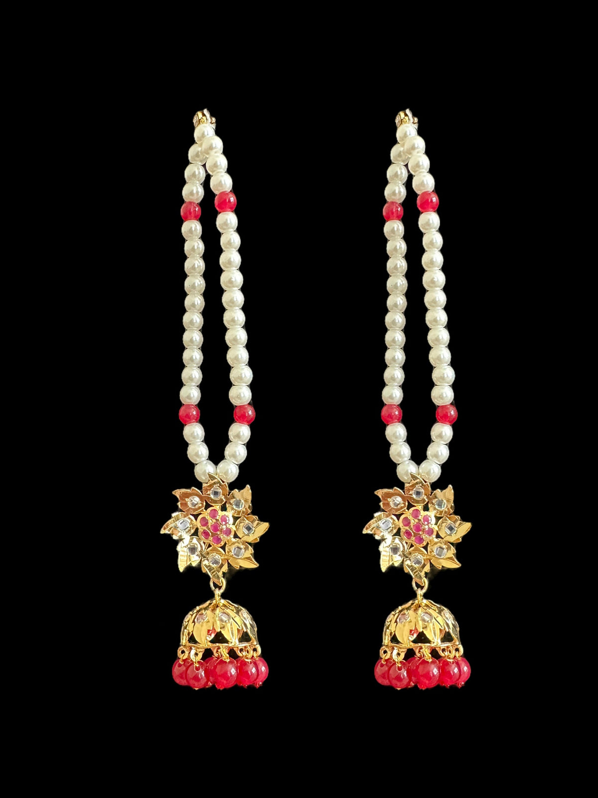 C327 sifat jadavi lacha in ruby beads (READY TO SHIP )