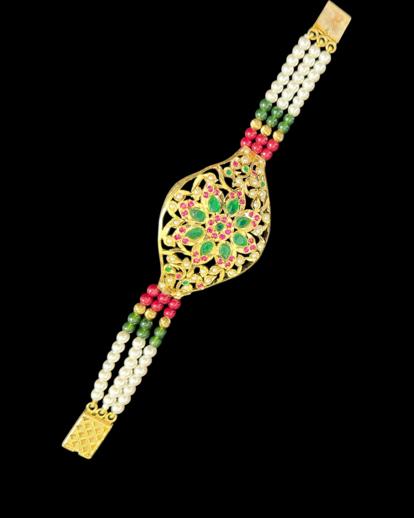 Jadau bracelet - ruby emerald ( READY TO SHIP )