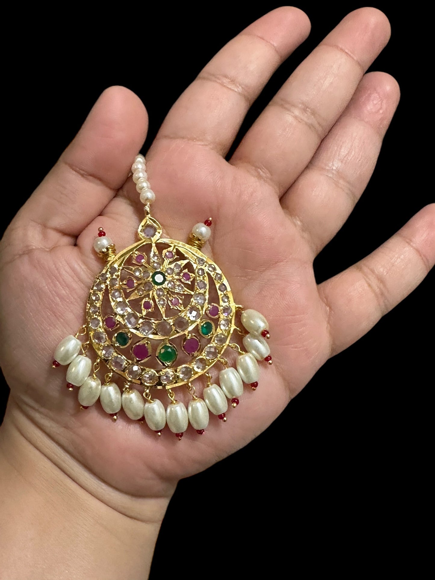 DJTK338 Isra tika in ruby emerald combination ( READY TO SHIP )