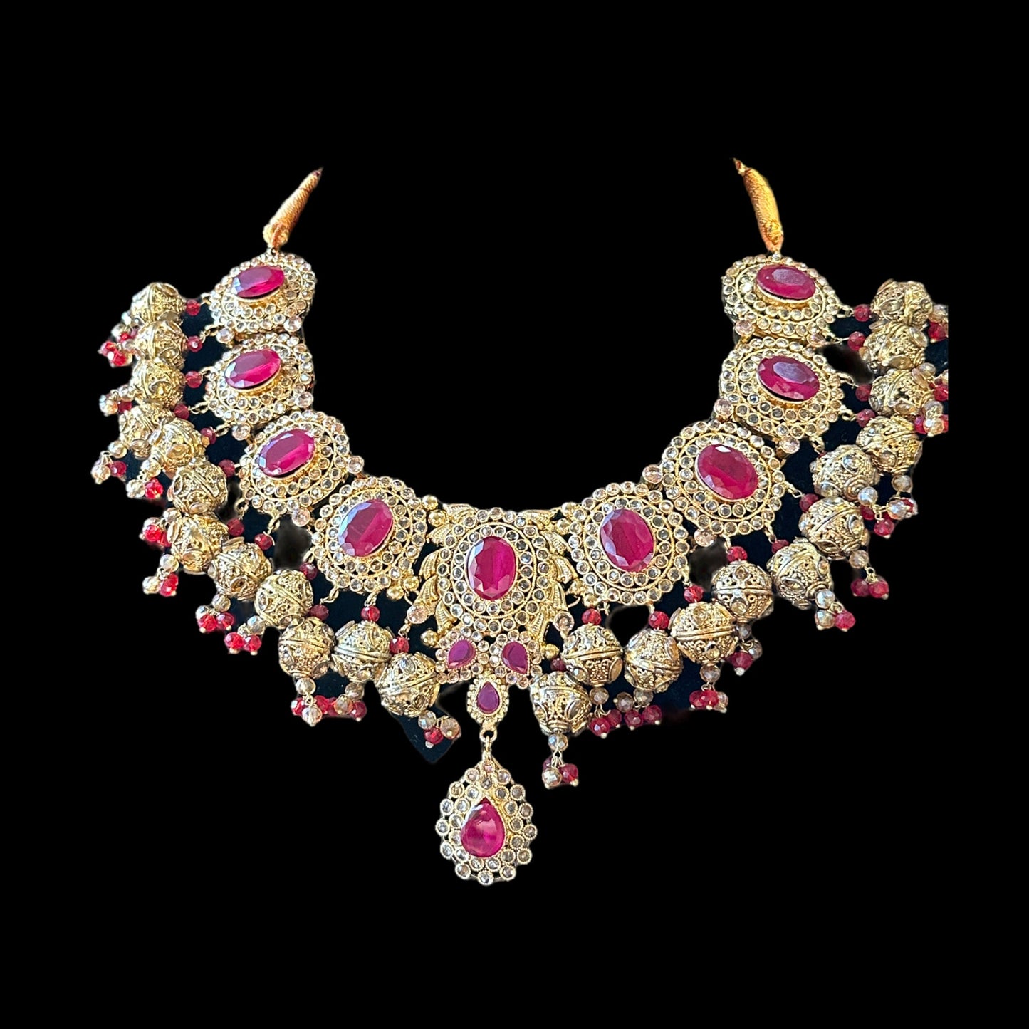 DNS92 Anika necklace in rubies (READY TO SHIP)