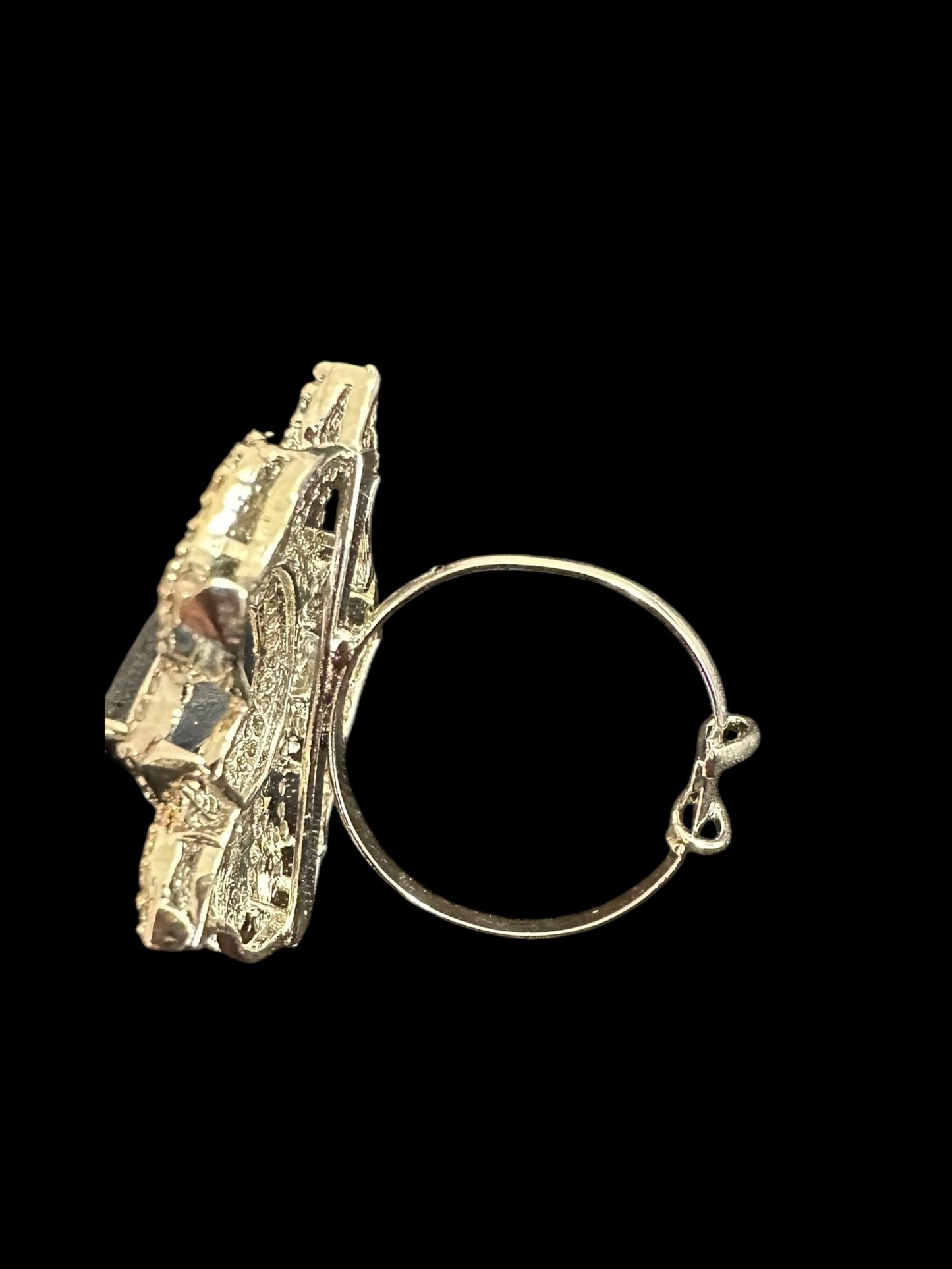 DJR143 LOTUS ring - blue ( READY TO SHIP )