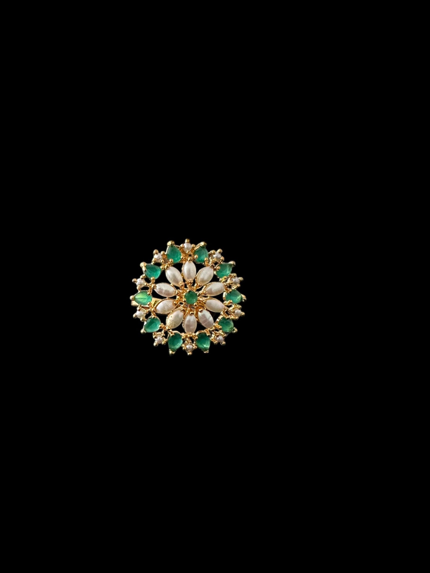 DJR126 Cz polki ring ( READY TO SHIP)