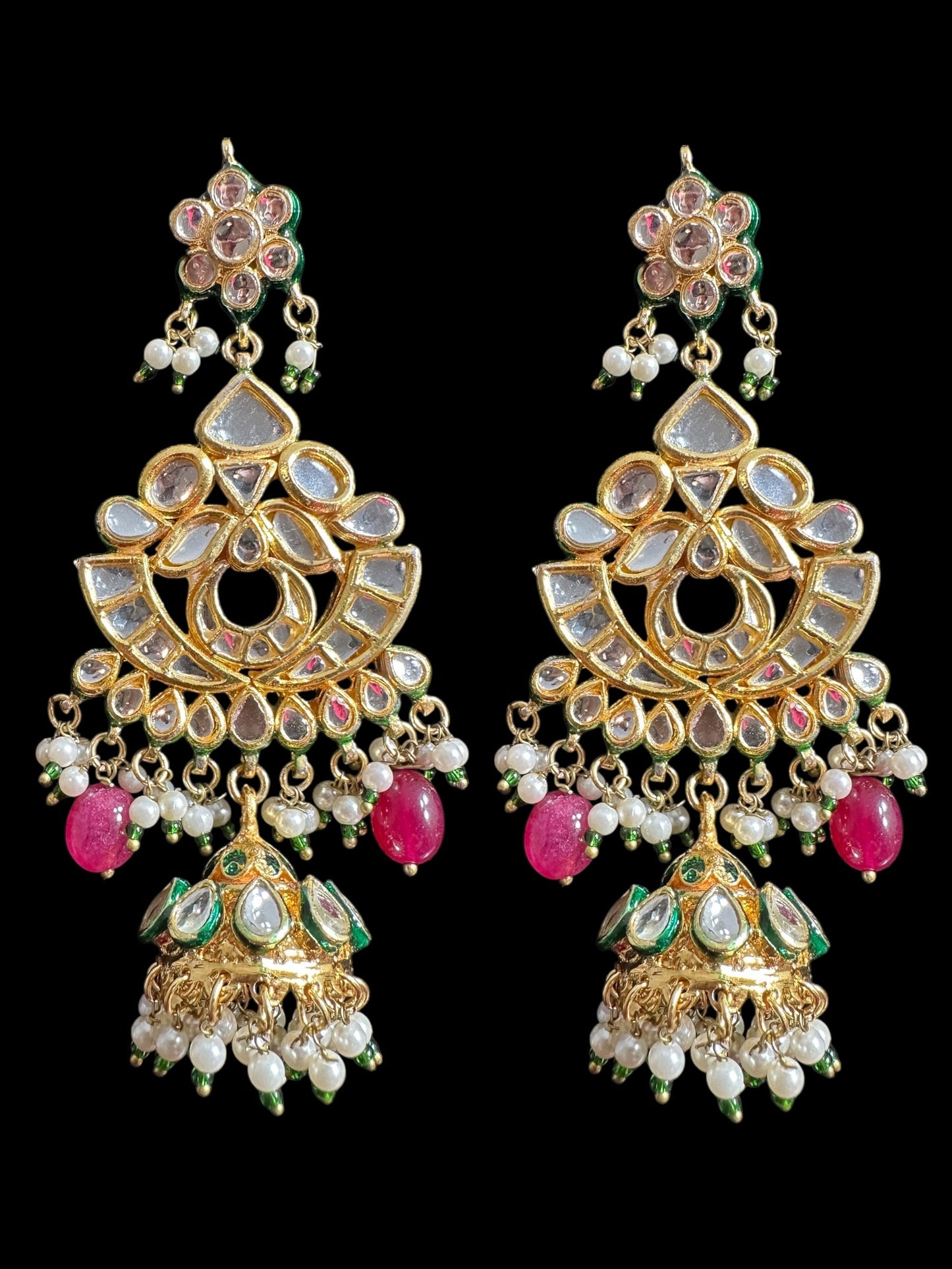 Kundan jhumka earrings ( READY TO SHIP )