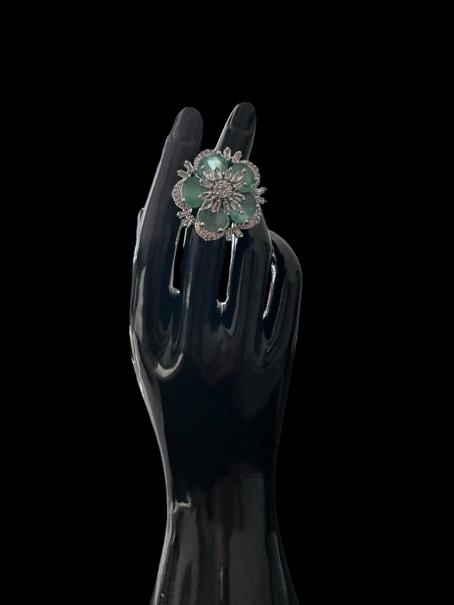 DJR133 Cz silver plated ring ( READY TO SHIP)