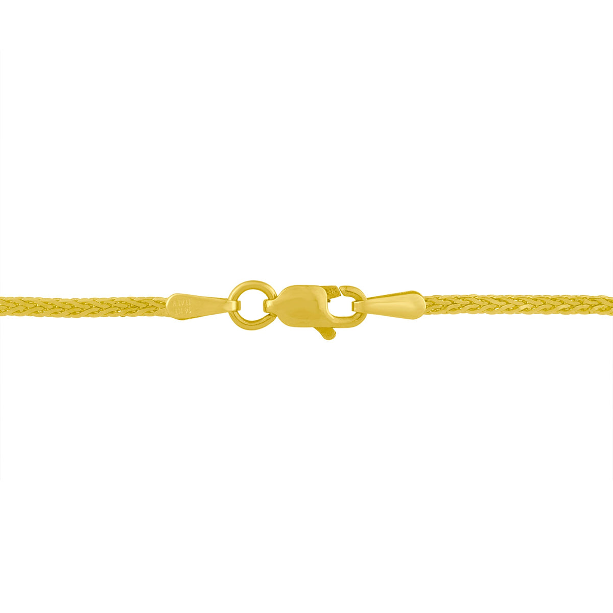 14K Yellow and White Gold 2.0 Cttw Princess Cut Diamond Flared and X-Station V Shaped 18†Franco Chain Statement Necklace (H-I Color, SI2-I1 Clarity)