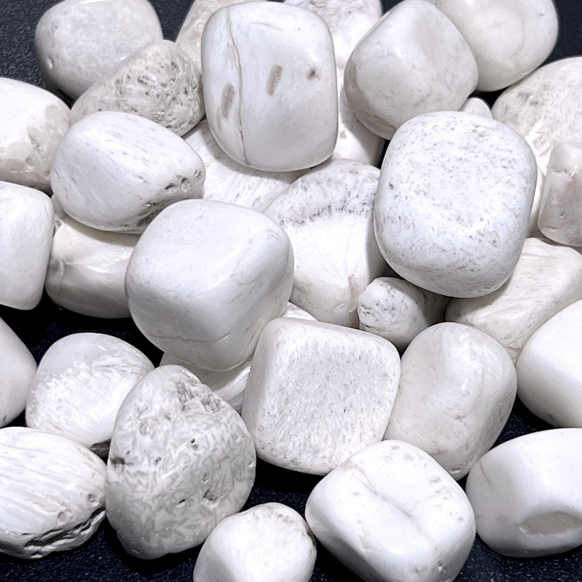 White Scolecite Zeolite Crystal Tumbled Stones (By The Piece Or Pound)
