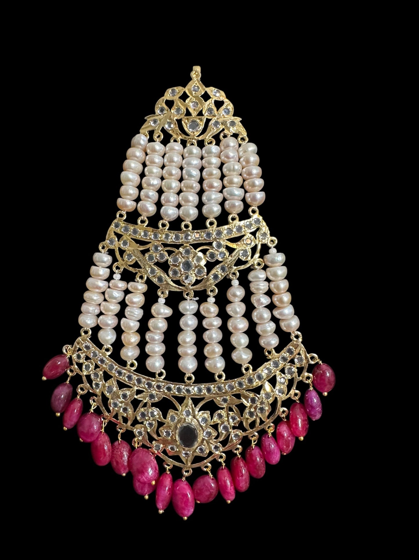 BR497 INSIA BRIDAL SET IN RUBY ( READY TO SHIP )
