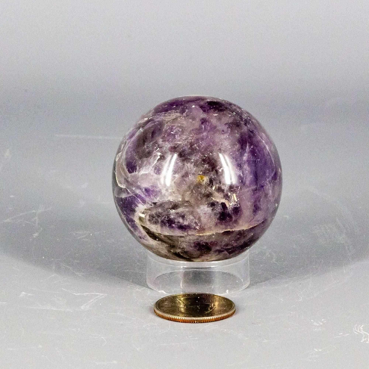 Amethyst Crystal Sphere Polished Purple Natural Stone