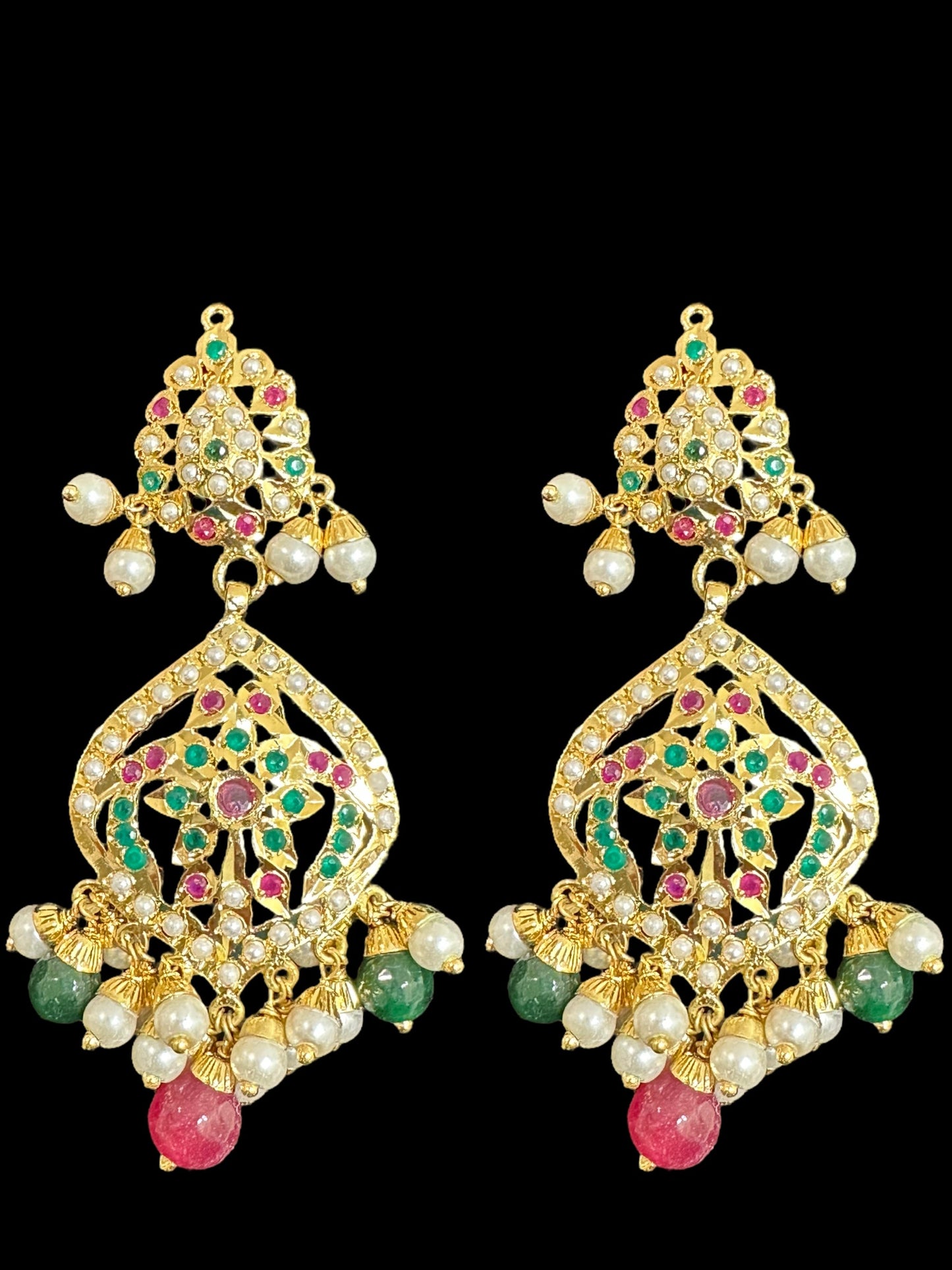 C282 Juhi jadau choker in ruby emerald ( READY TO SHIP) l