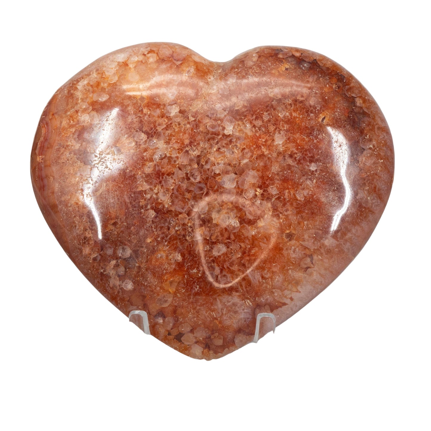 Carnelian Agate Puffy Heart