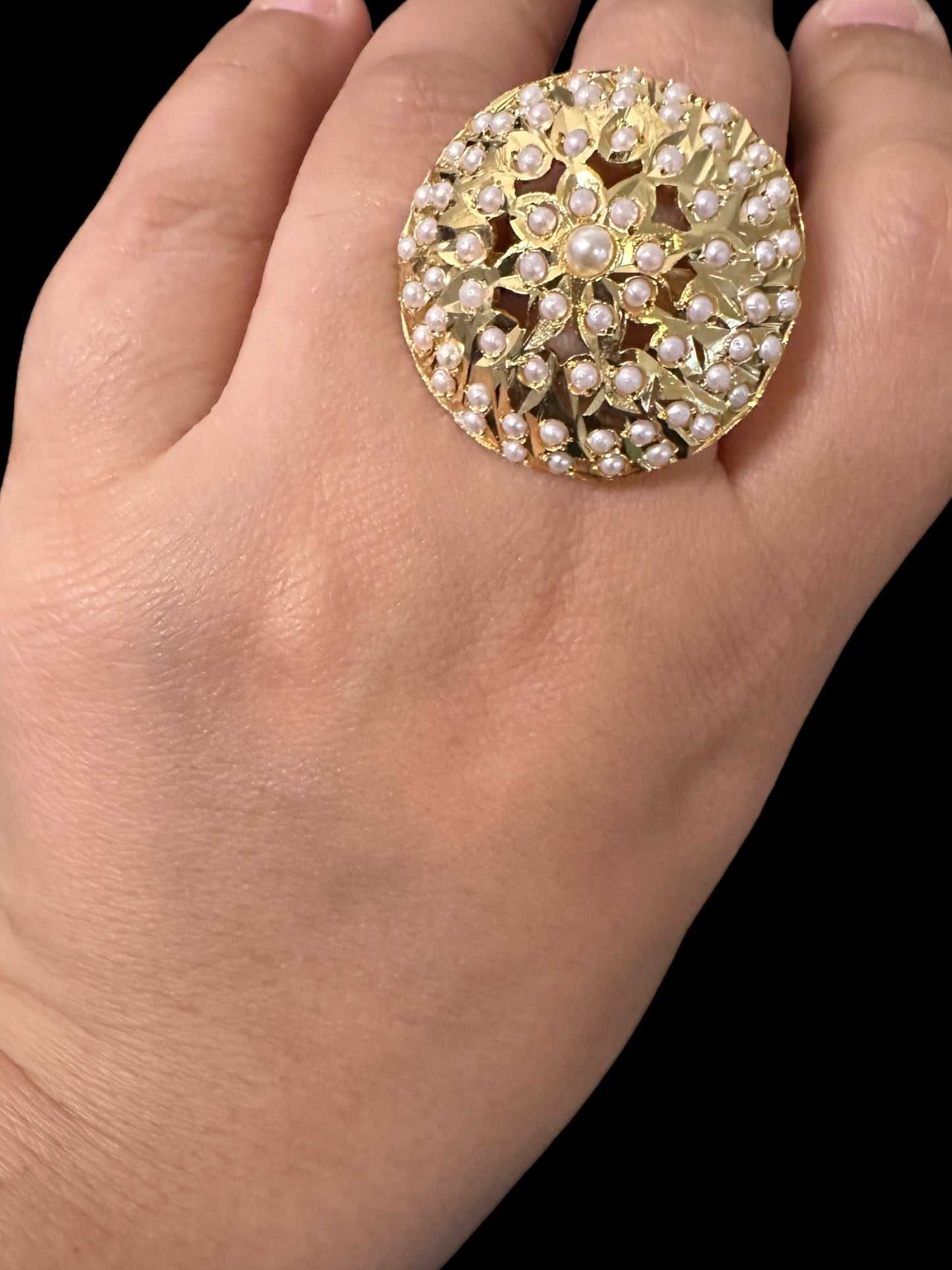 DJR102 Jadau ring - pearl ( READY TO SHIP )