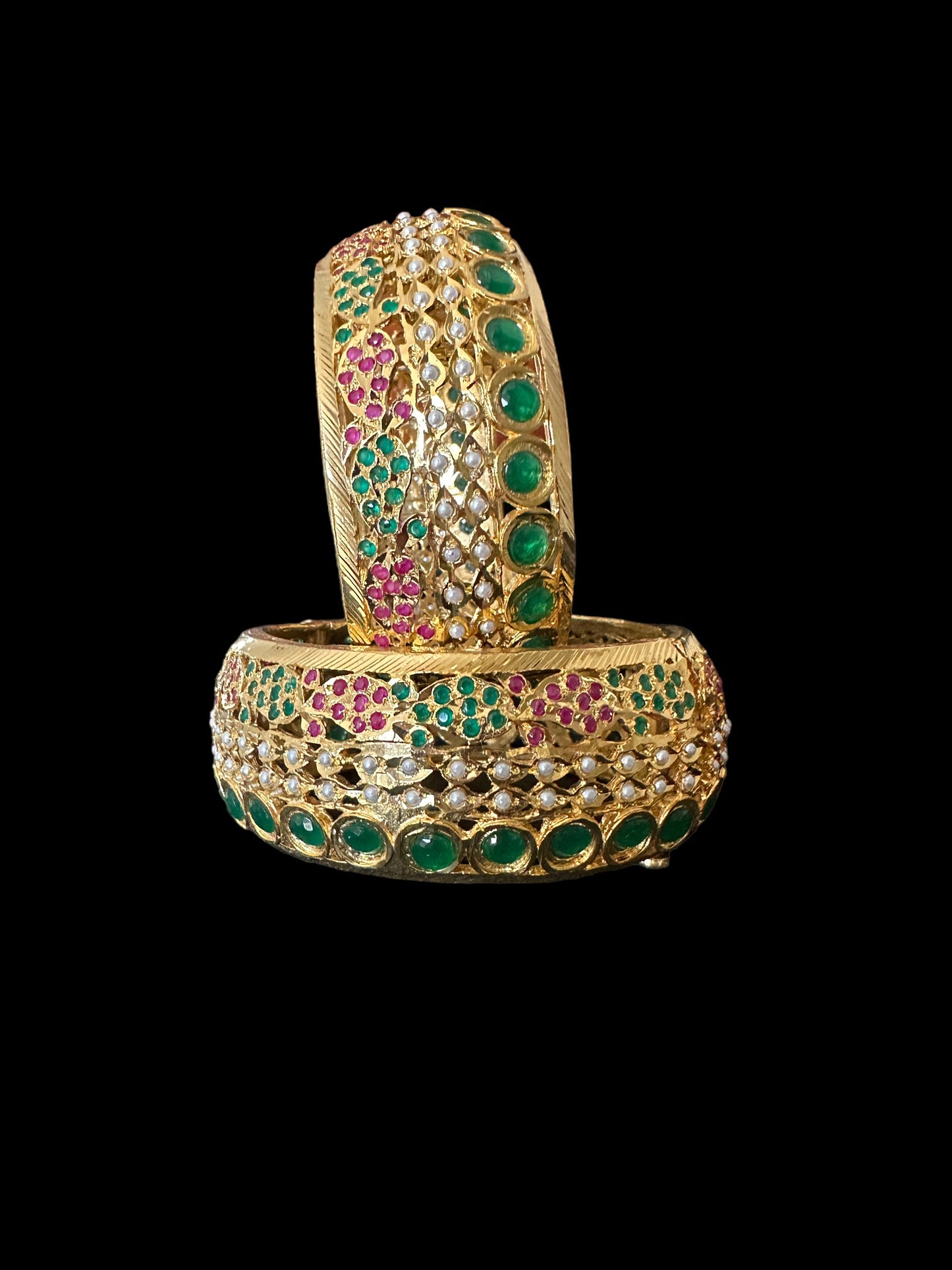 B175 Reem jadau bangle- pair ( READY TO SHIP )2.6/2.8 openable