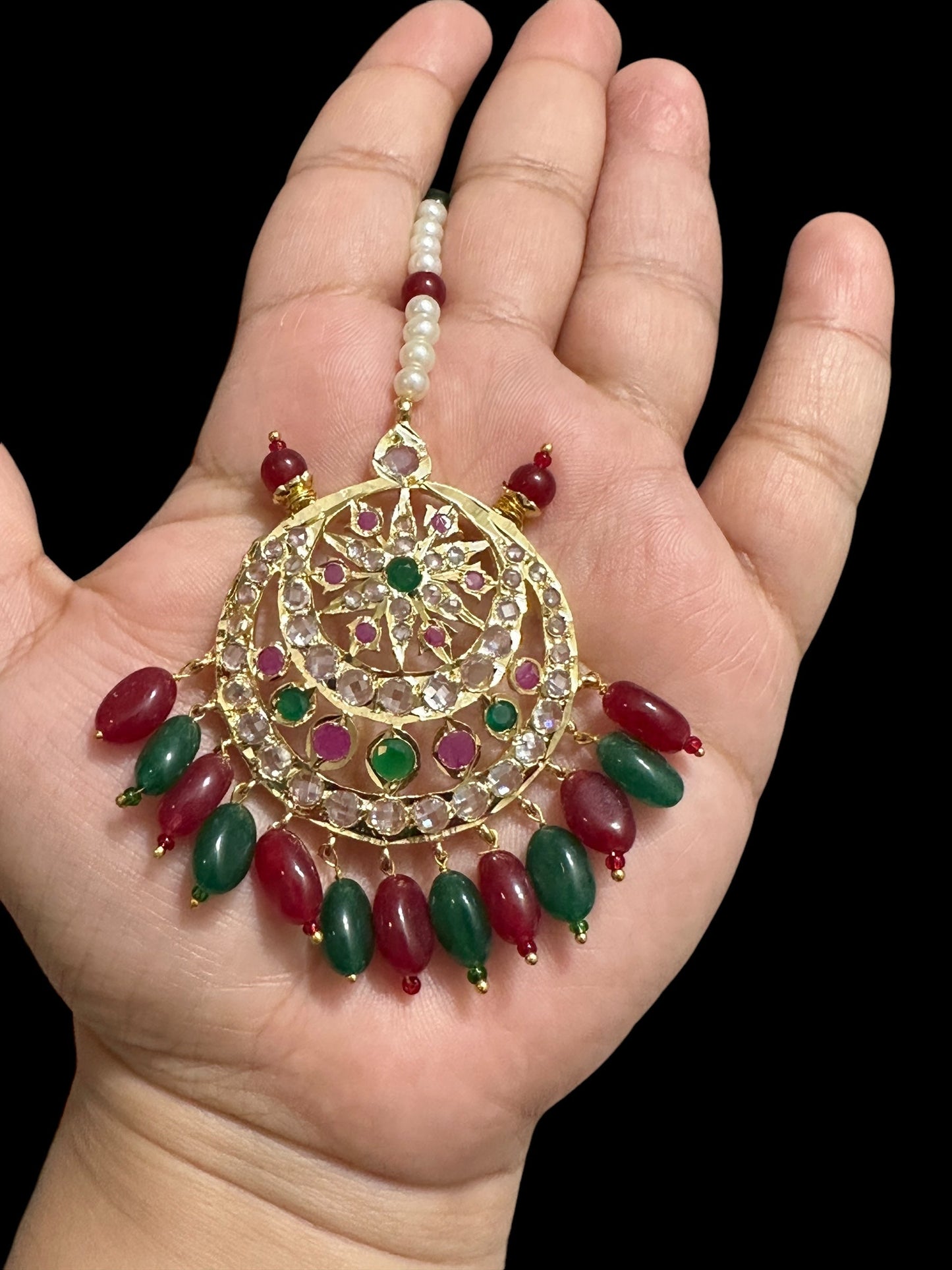 DJTK339 Isra tika in ruby emerald combination ( READY TO SHIP )