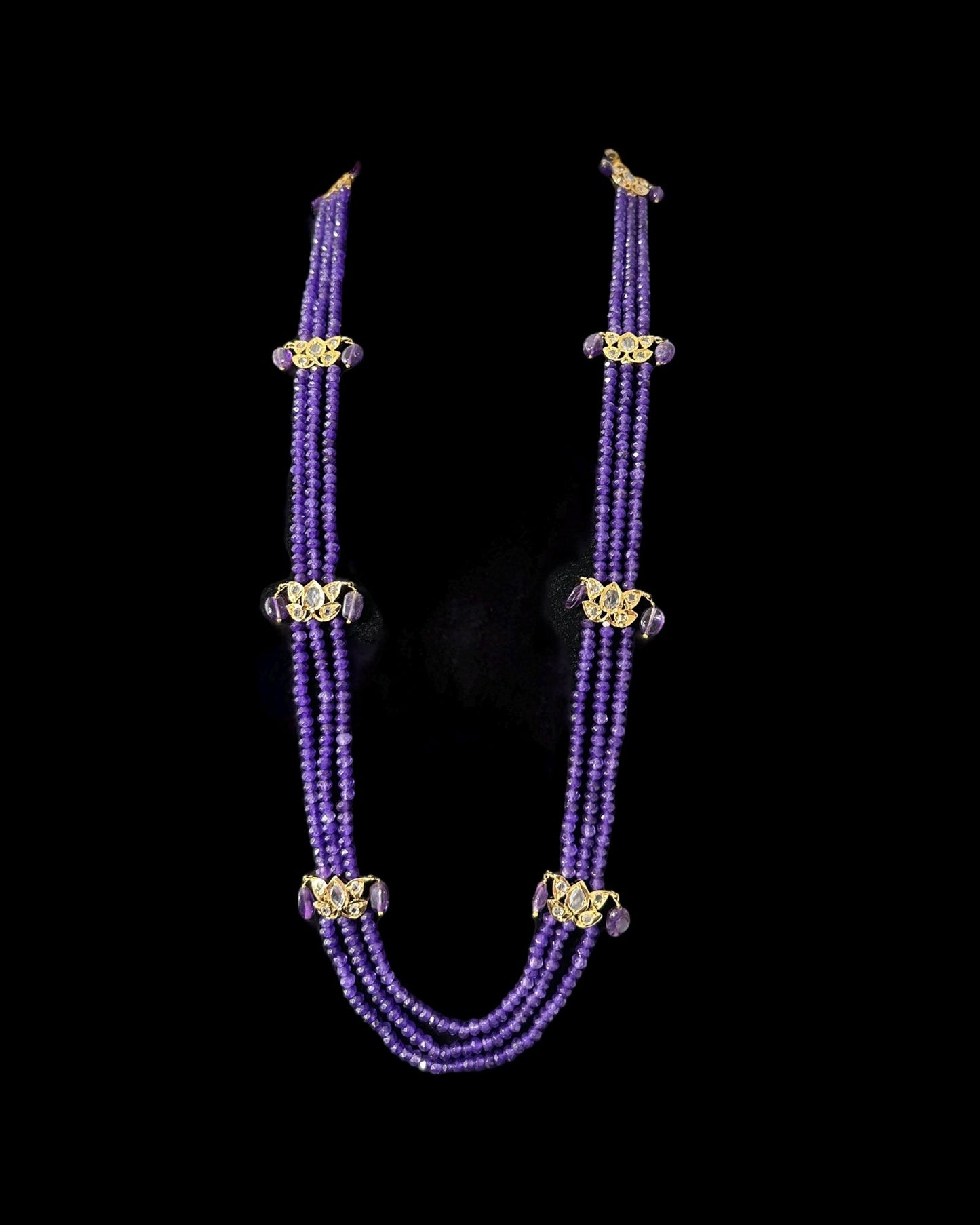 DLN117 Raina amethyst beads necklace (READY TO SHIP)