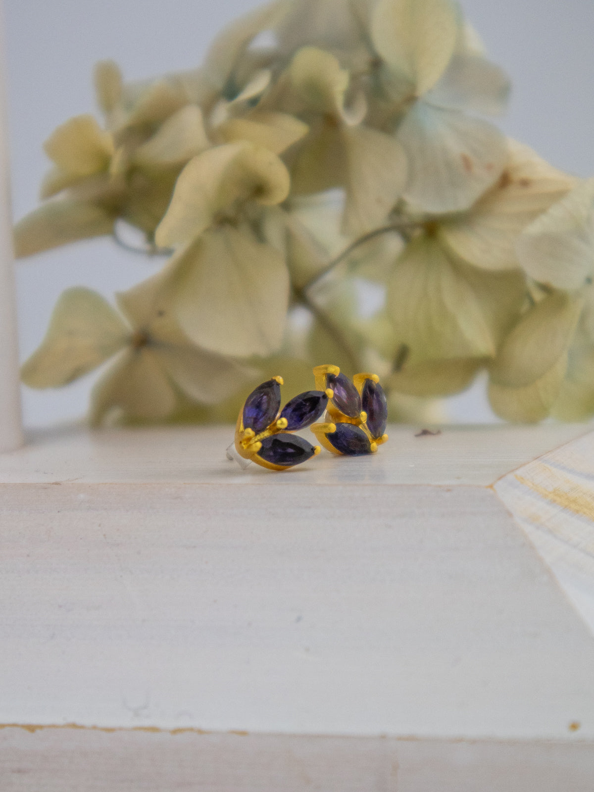 Tri Leaf Stud Earrings