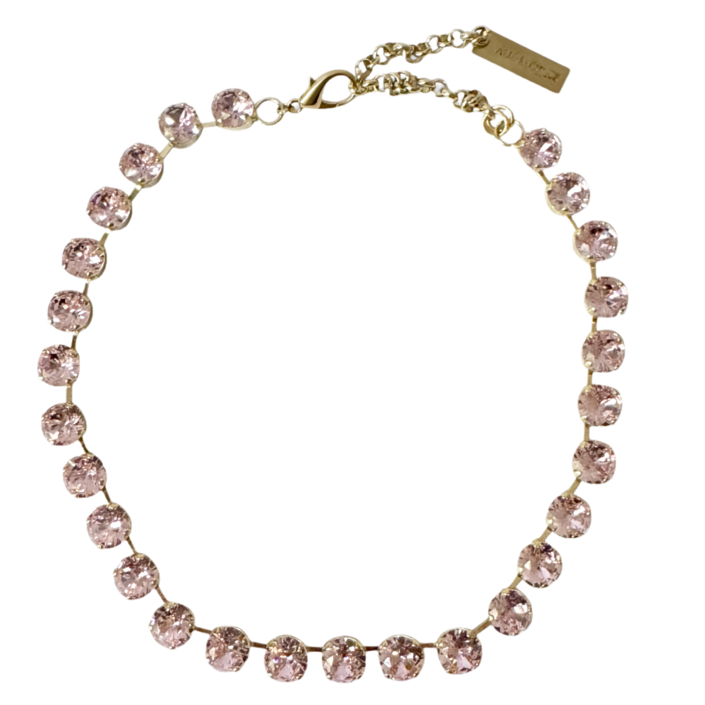 Daphne Pink Crystal Riviera Necklace