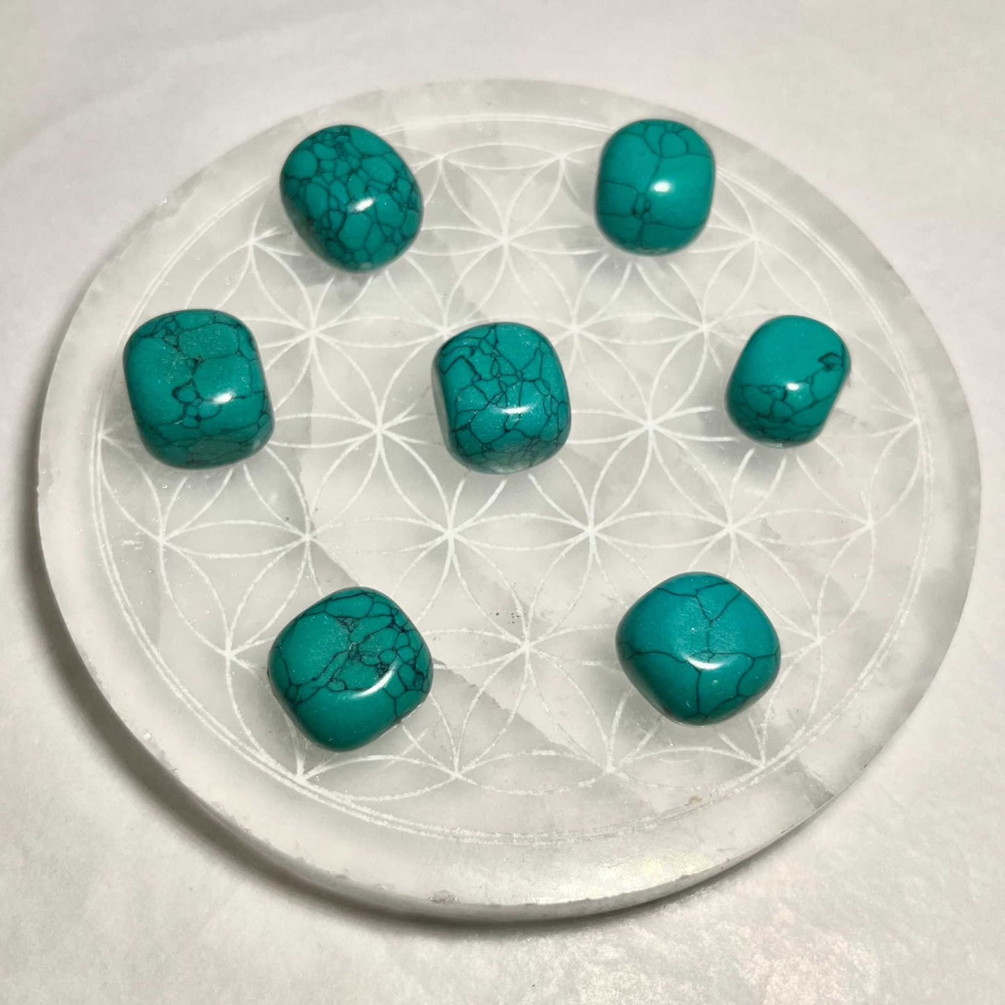 Blue Howlite Tumbled stone