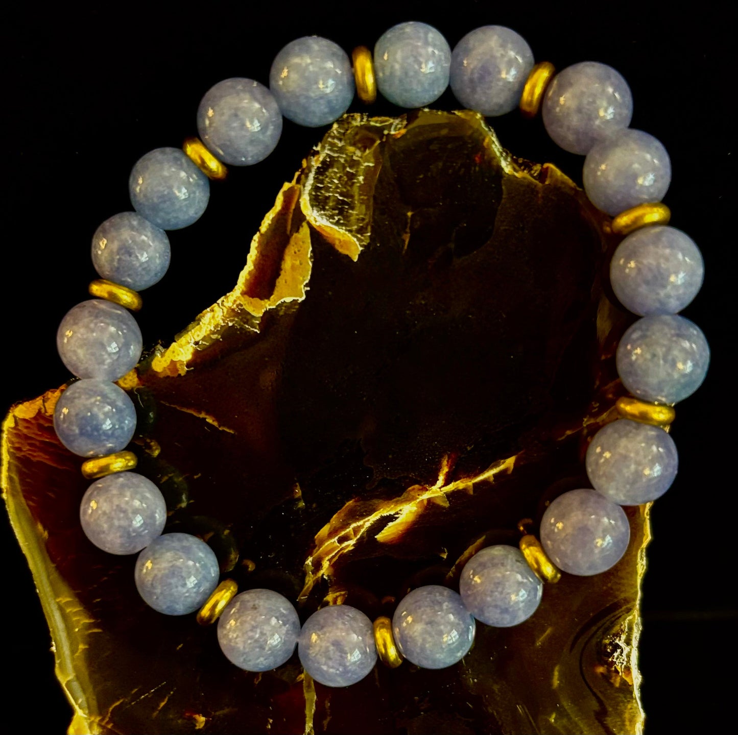 Angelite Crystal Healing Bracelet β Serenity β’ Reiki β’ Inner Peace πͺ½π«