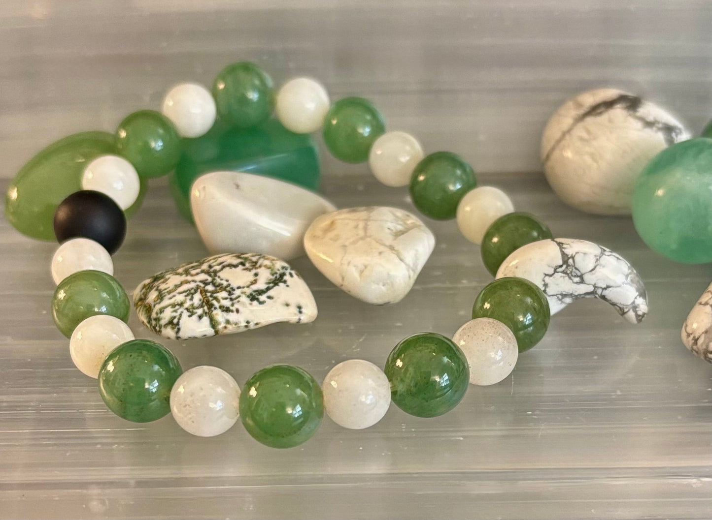 🌿 "Balance & Boldness" Natural Gemstone Bracelet – 10mm Beads | Handmade in the USA