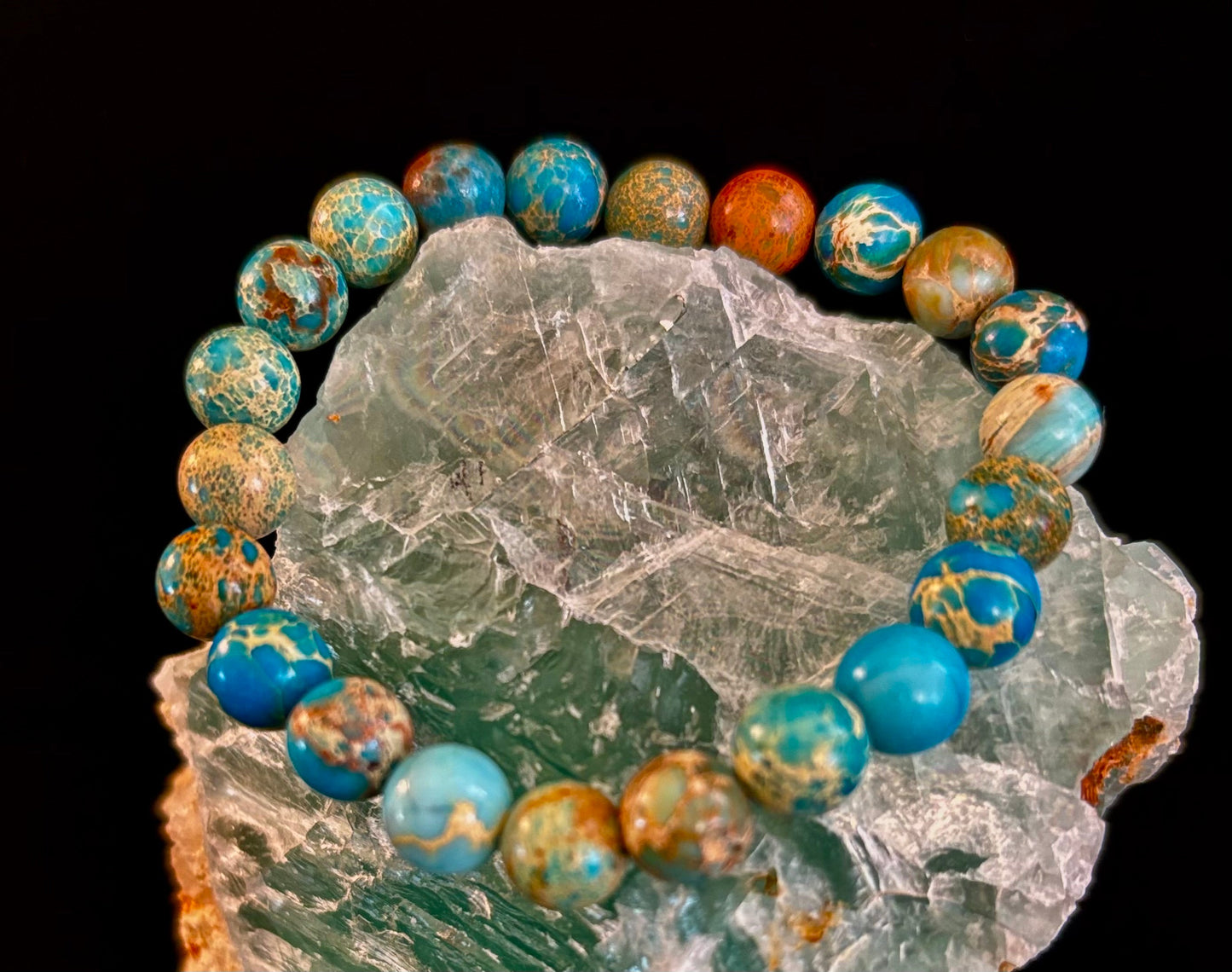 Imperial Jasper Gemstone Bracelet – 8mm Beads | Strength, Balance & Inner Peace