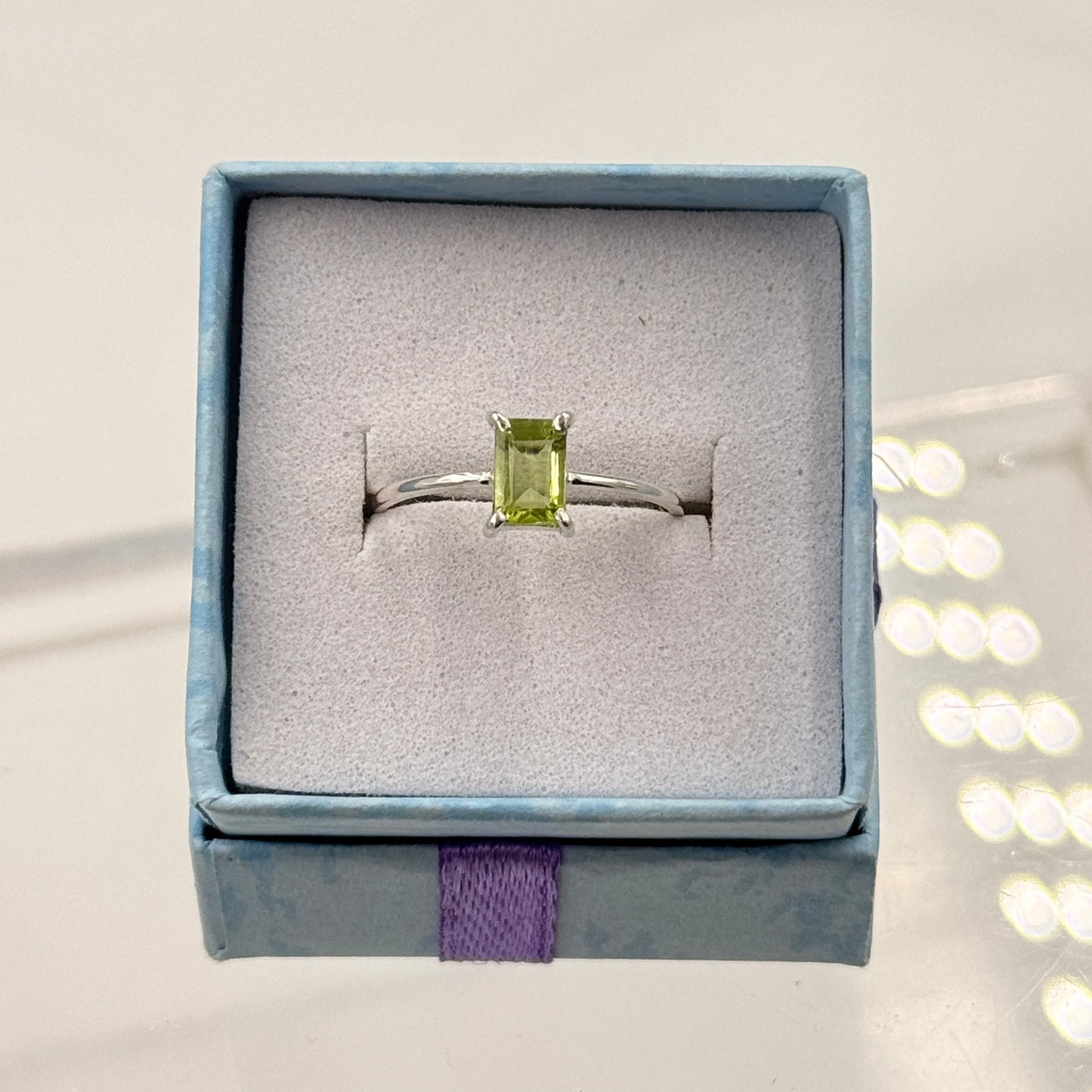Dainty Peridot Ring