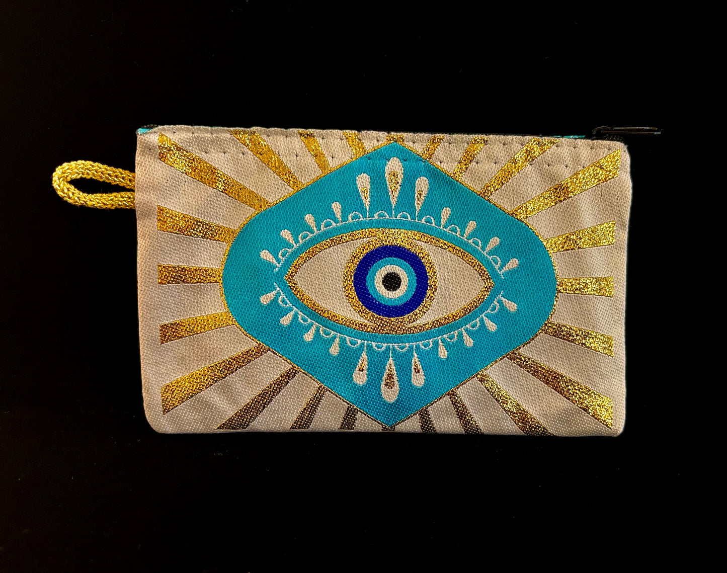 Handmade Turkish Evil Eye Coin Purse | 4x6 Fabric Pouch for Protection & Style