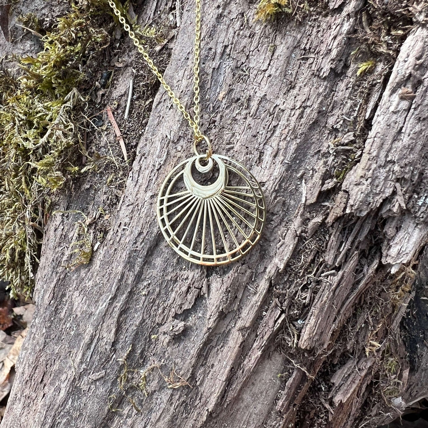 Lunar Radiance Moon Pendant Necklace