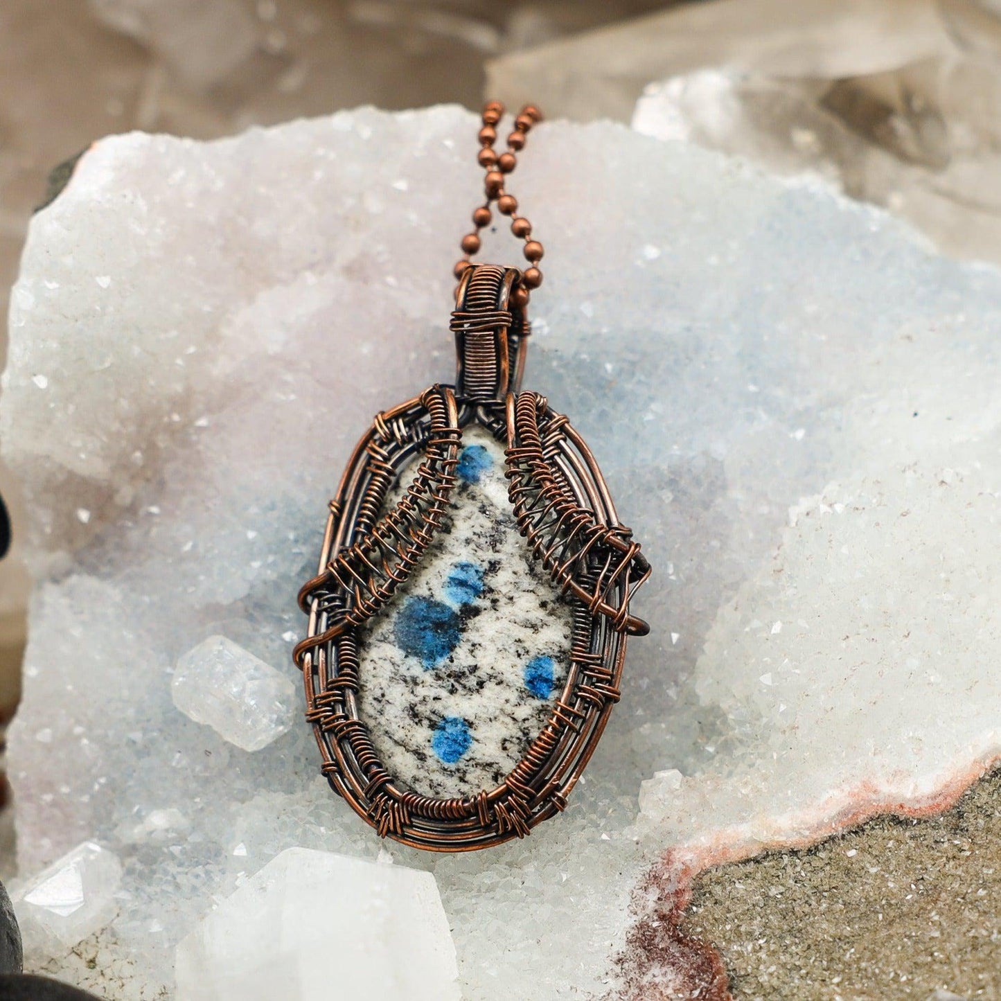 K2 Jasper Wire Wrap Crystal Pendant