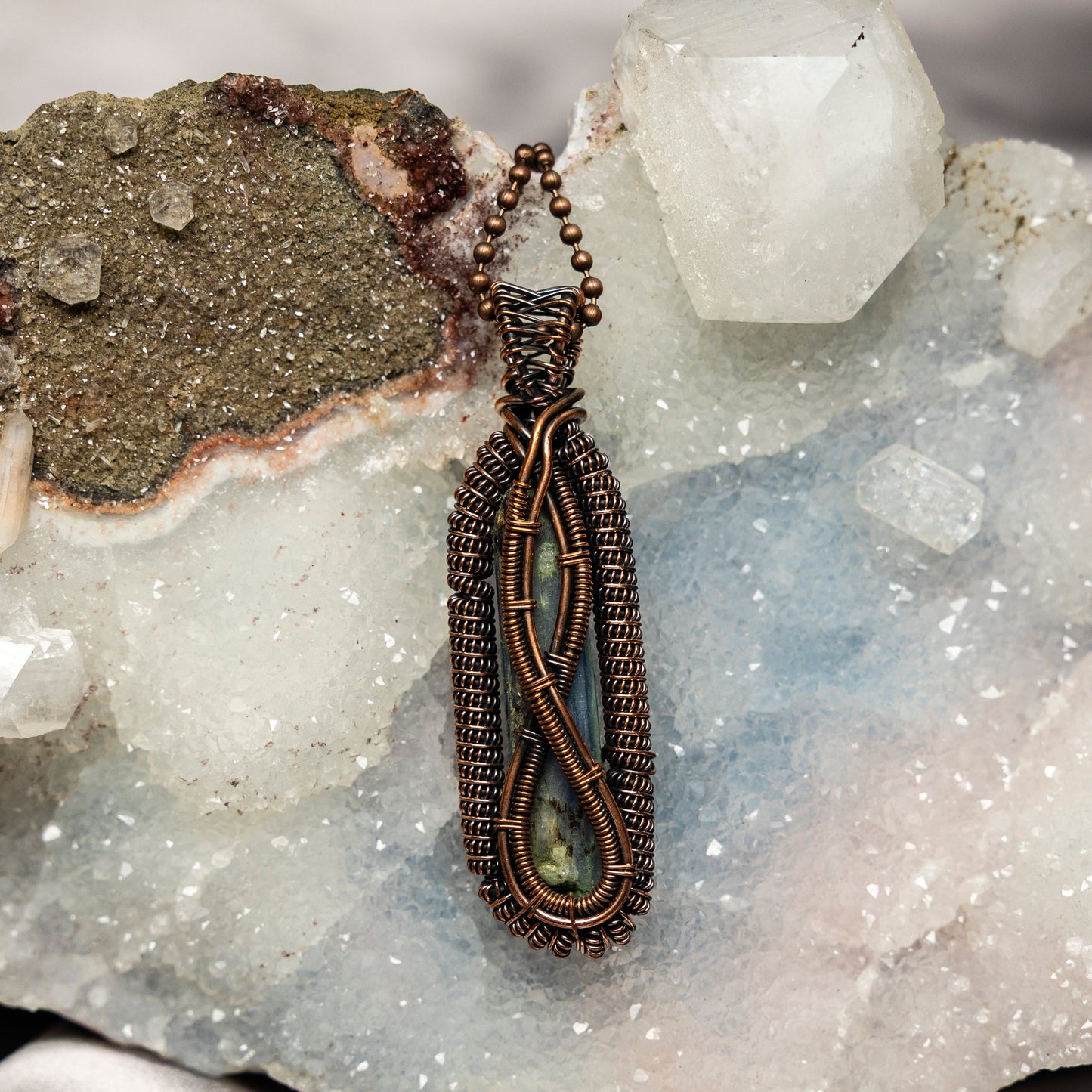 Kyanite Wire Wrap Crystal Pendant