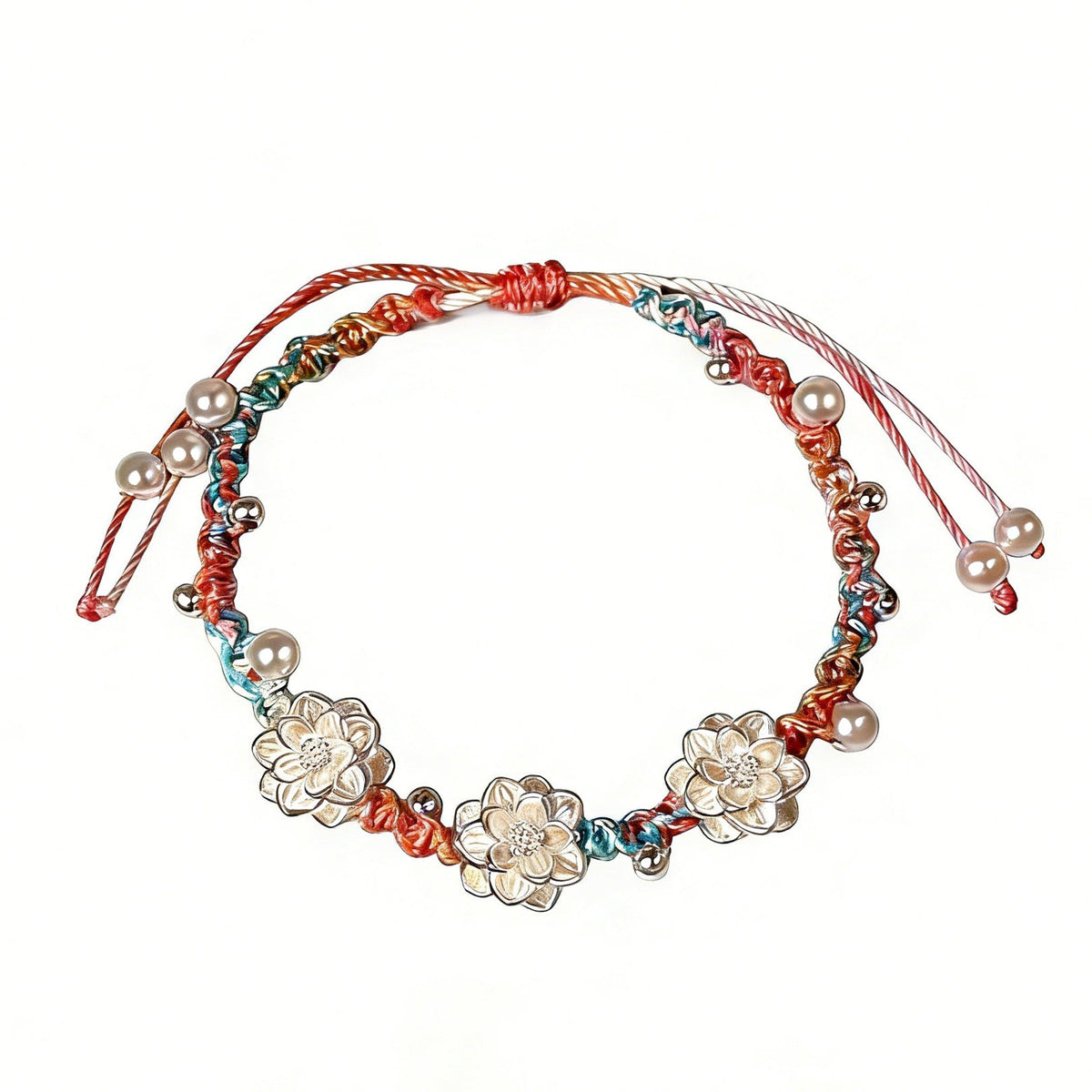 Artistic Ancient Style Retro Three Lotus Bracelet