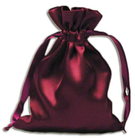 Wine Satin Pouch