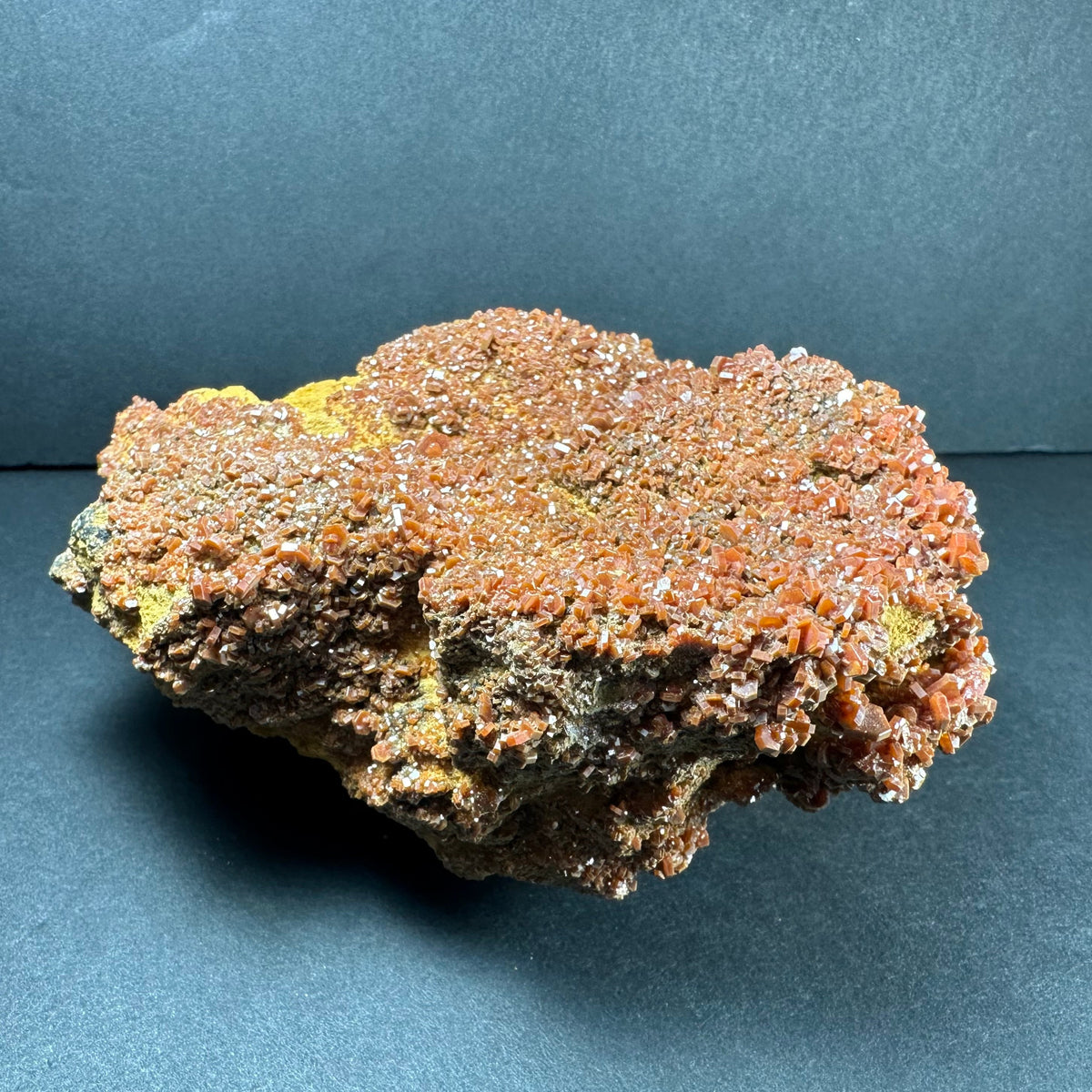 Vanadinite Crystals on Matrix from Morocco